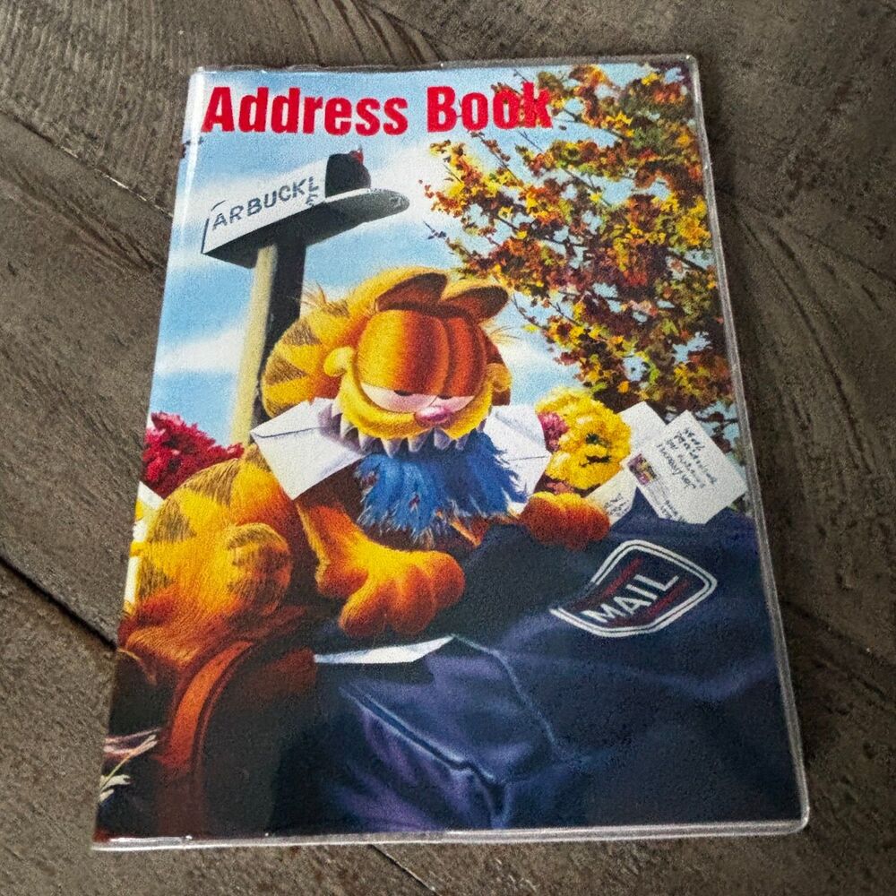 Vintage PAWS Garfield Jim Davis Address Book Mail Funny Art